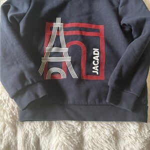 Jacadi Navy Sweatshirt with Red and White Graphic